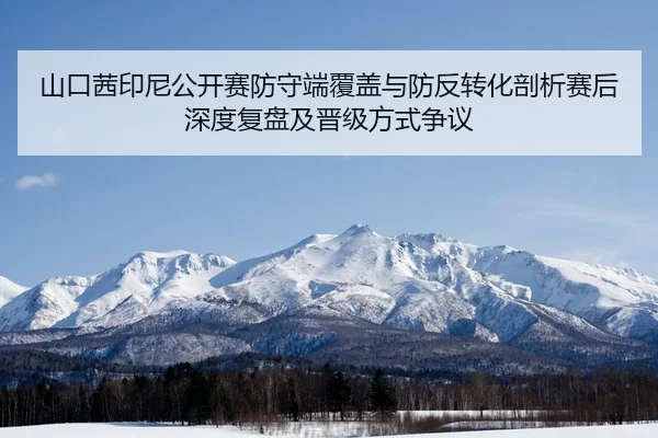 山口茜印尼公开赛防守端覆盖与防反转化剖析赛后深度复盘及晋级方式争议